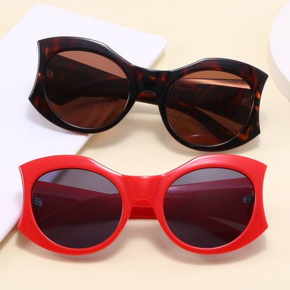 Round Polygon Cat Eye Shades  Sunglasses