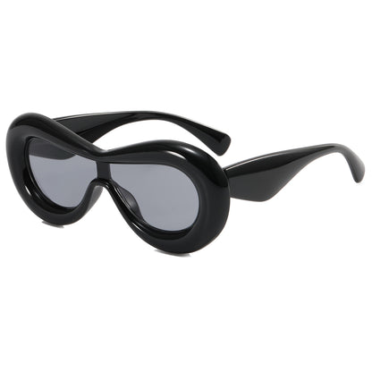 Oval Cat Eye Women Inflated Mask Sunglasses