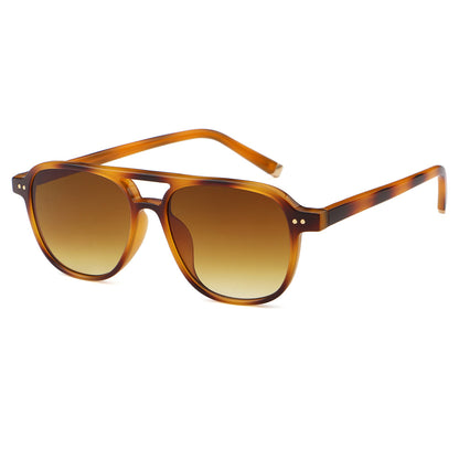 Retro Double Pilot High Quality Square Frame Sunglasses