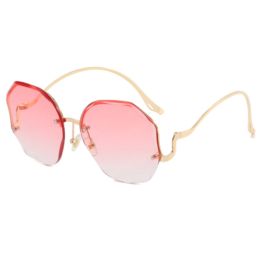Women Gradient  Rimless Shades Sunglasses
