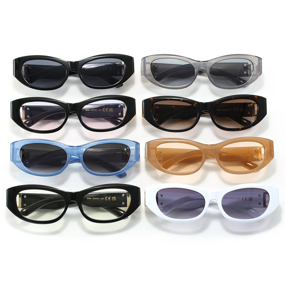 Vintage Rectangle Cat Eye Travel Shades Sunglasses