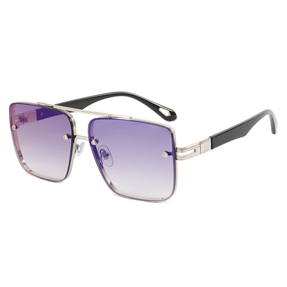 Metal Frame UV400 Gradient Men Shades Sunglasses