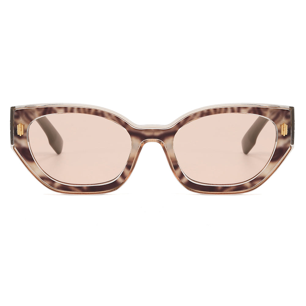 Cat Eye Women Small Polygon Sunglasses