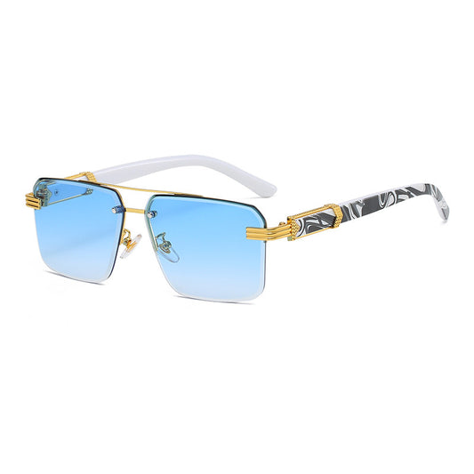 Women Vintage Square Rimless Sunglasses