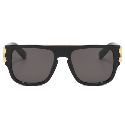 Oversized luxury Flat Top Square Shades Sunglasses