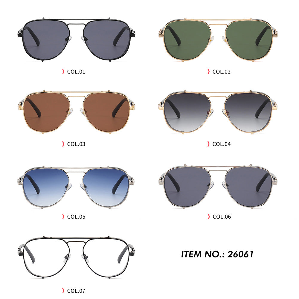Men Metal Shades Sunglasses