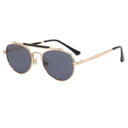 Flat Top Metal Frame Sunglasses