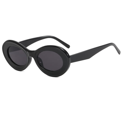 Women Retro Cat Eye Cool Oval Sunglasses