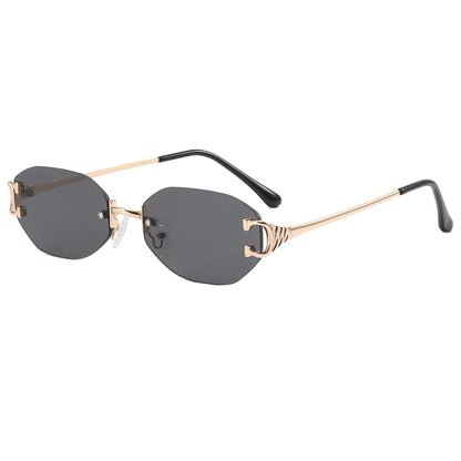 Oval Rimless Sunglasses