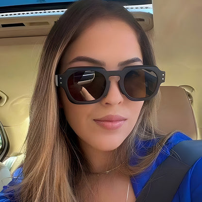 Retro Vintage Square Street Shot Tinted Goggle Sunglasses