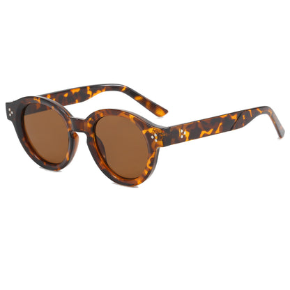 Trendy Classic Round Tinted Vacation Beach Sunglasses