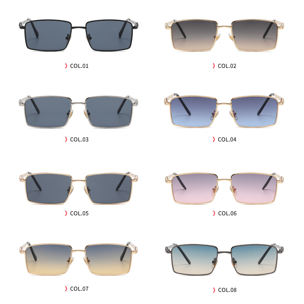 Small Rectangle Metal Frame Sunglasses