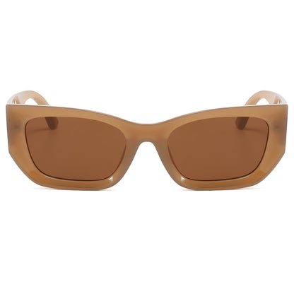 Cat Eye Women Flat Top Polygonal Sunglasses