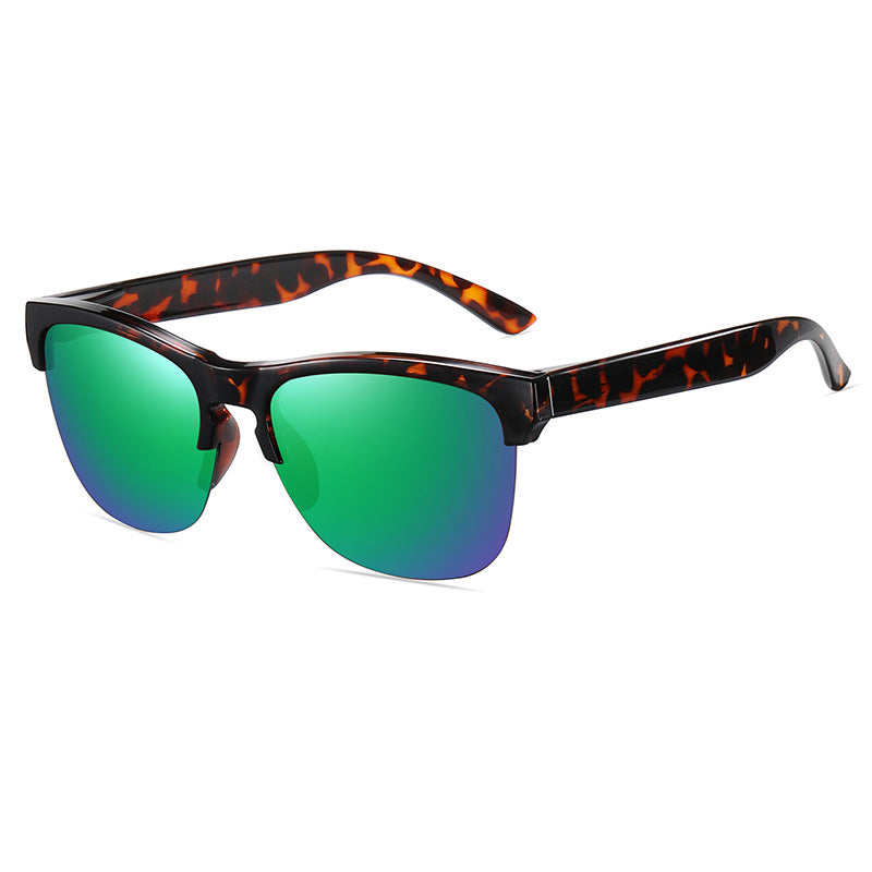 Polarized semi-rimless lifestyle Sunglasses