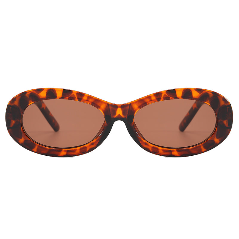 Retro Plastic Small Oval Sunglasses