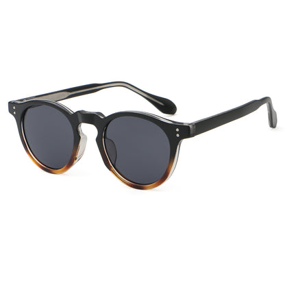 Classic Round Cat Eye Reinforced Wire-Core Temples Sunglasses