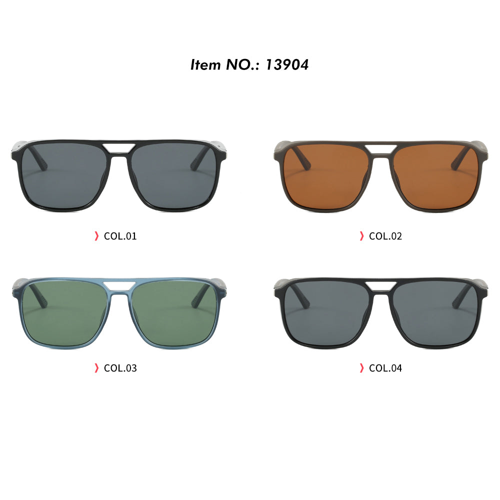 Classic Square Frame Flat Top Sport Polarized Sunglasses