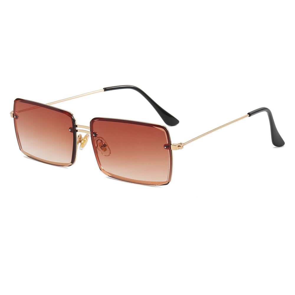 Small Rectangle Metal Frame Sunglasses