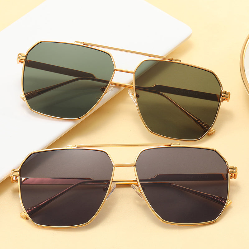 Metal Frame Gradient Men Shades Sunglasses