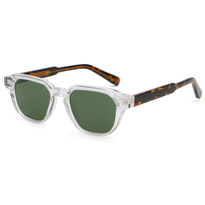 Retro Square Reinforced Wire-Core Temples Outdoor Vacation Sunglasses