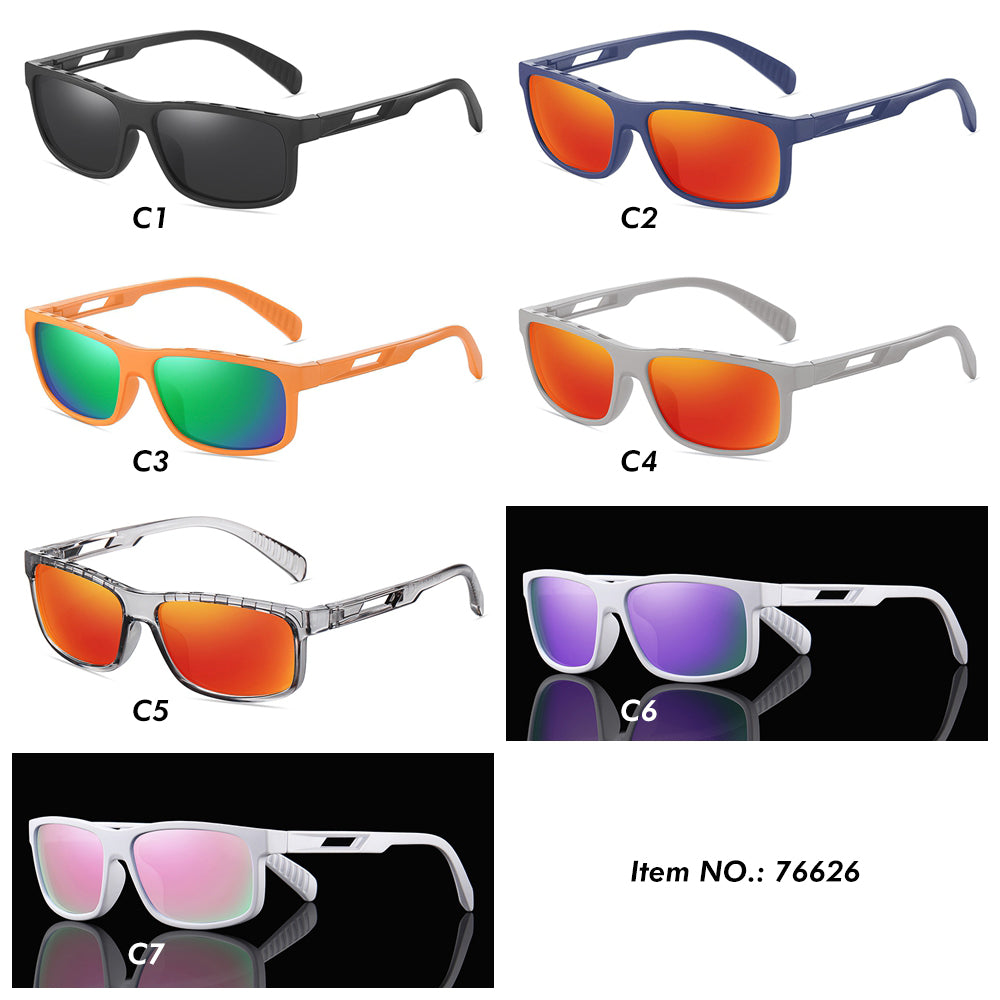 Reflective Polarized Rectangular Premium Sports Sunglasses