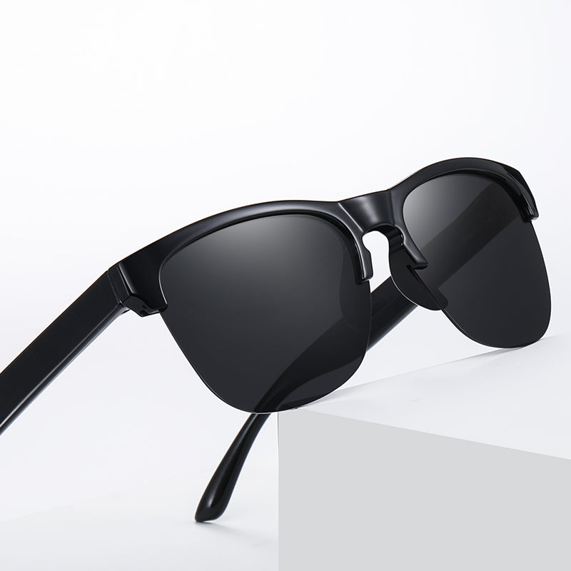Polarized semi-rimless lifestyle Sunglasses