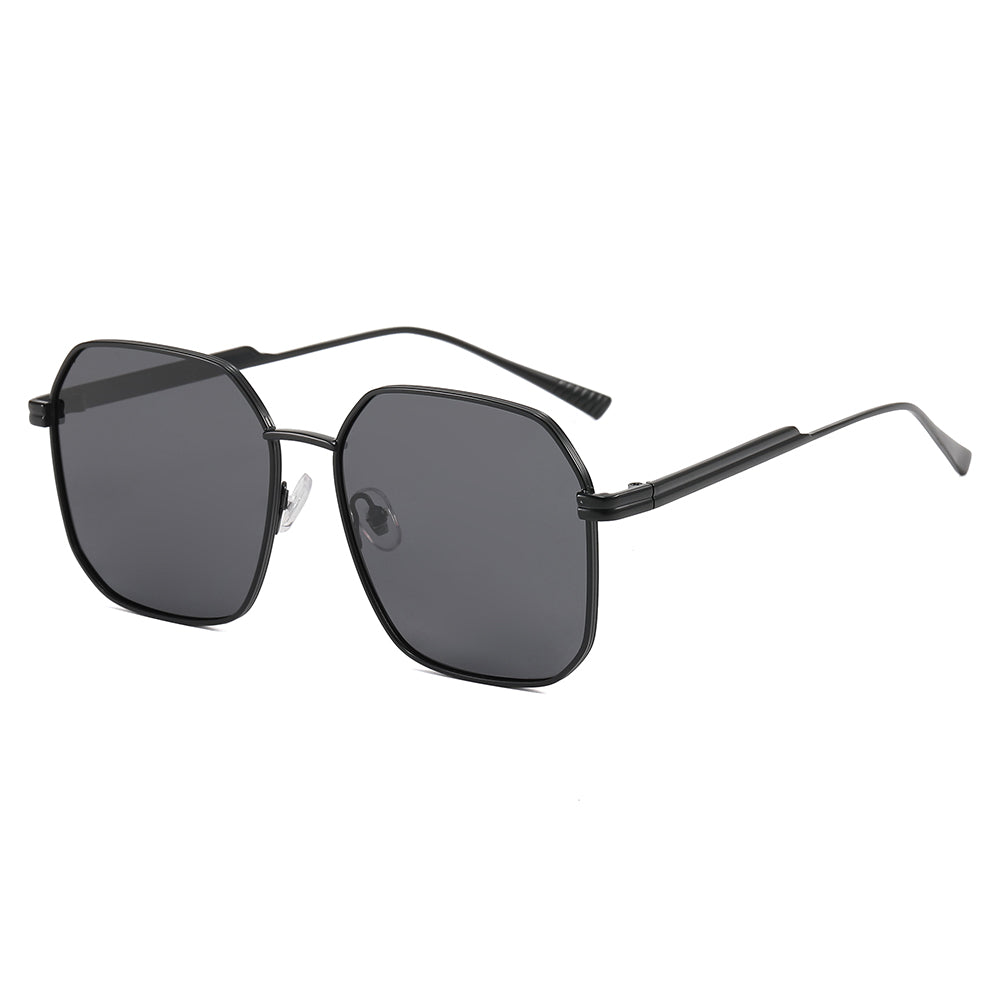 Oversized Shades Metal Frame Polarized Sunglasses