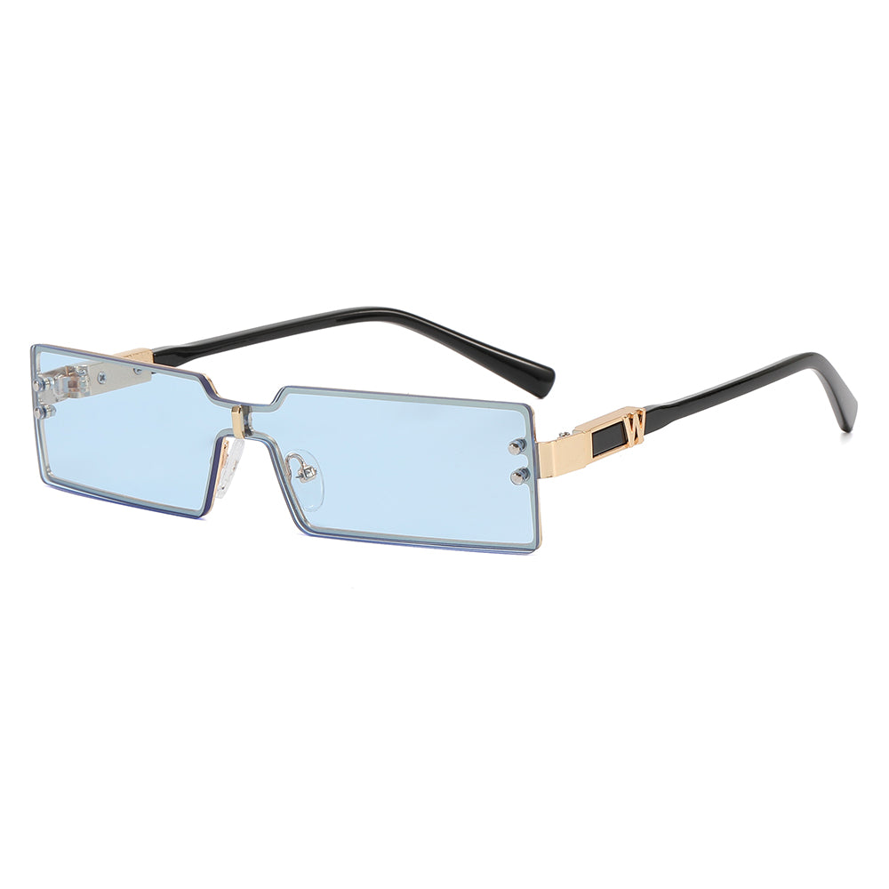 Small Rectangle Metal Frame Sunglasses