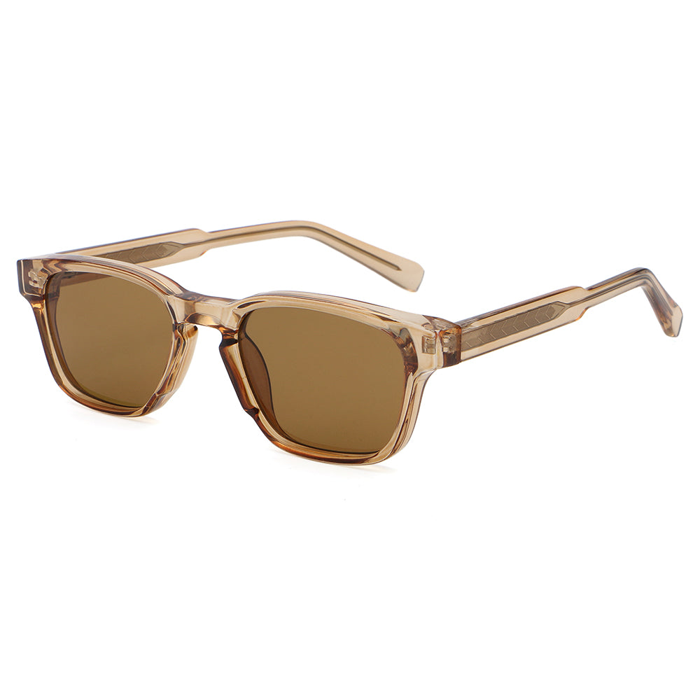 Classic Oversized Thick Square Reinforced Wire-Core Temples Sunglasses