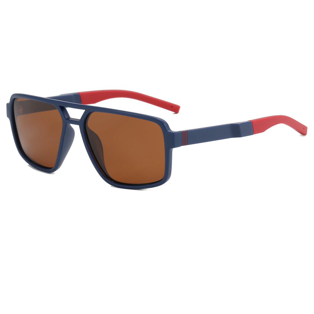 Oversized Square Flat Top Outdoor Vacation Polarized Sunglasses
