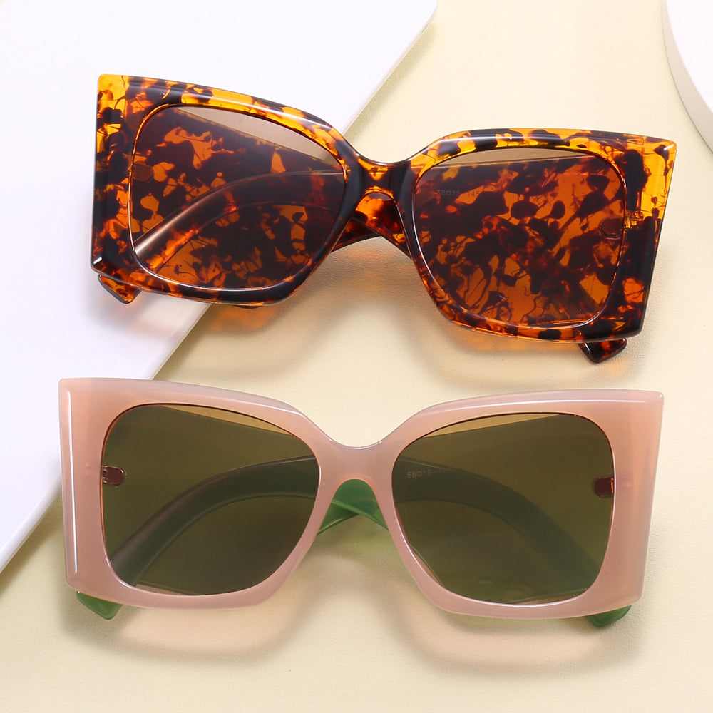 Square Oversized Butterfly Chunky Shades Sunglasses