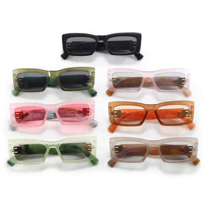 Retro Rectangle Trendy Thick Outdoor Sunglasses