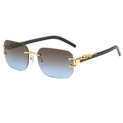 Panther Tinted Rimless Sunglasses