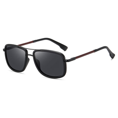 Square Metal Frame Polarized Sunglasses