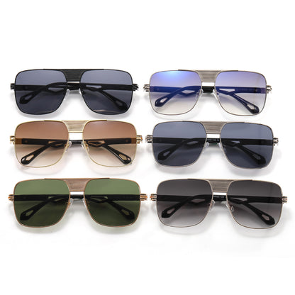 Square Flat Top Men Shades Sunglasses