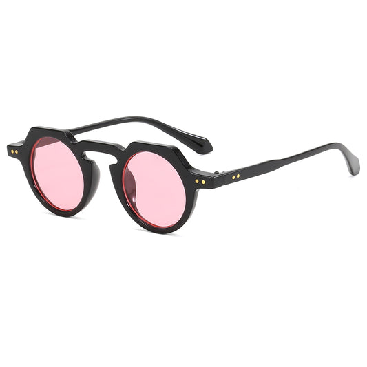 Women Small Round Steampunk Shades Sunglasses
