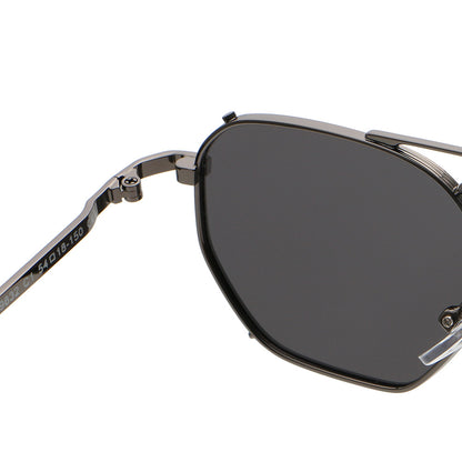 Flat Top Metal Frame UV400 Gradient Shades Sunglasses