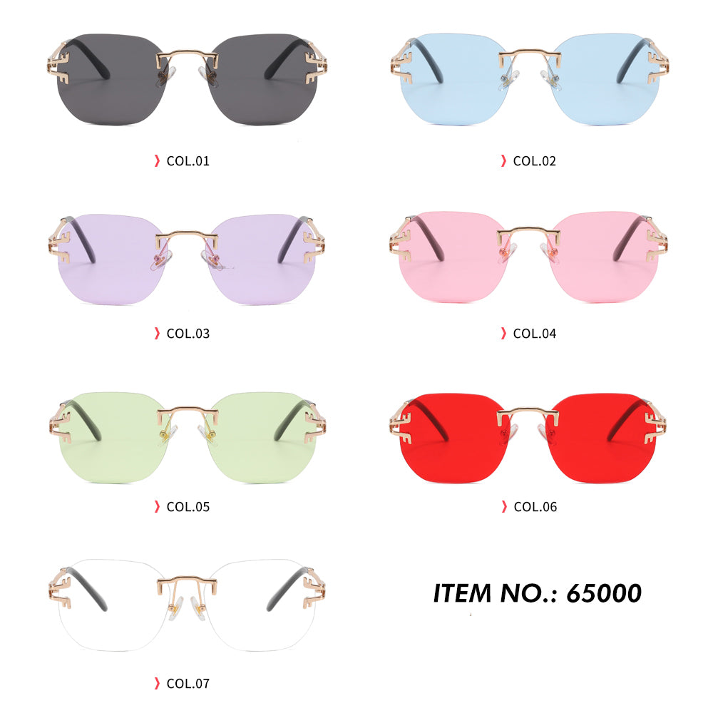 Small Rectangle Rimless Sunglasses