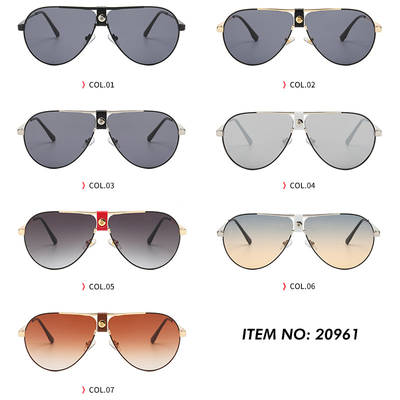 Square Metal Frame Outdoor Sunglasses