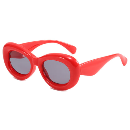 Chunky Colorful Oval Sunglasses