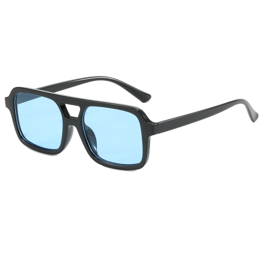 Trendy Rectangle Flat Top Shades Sunglasses