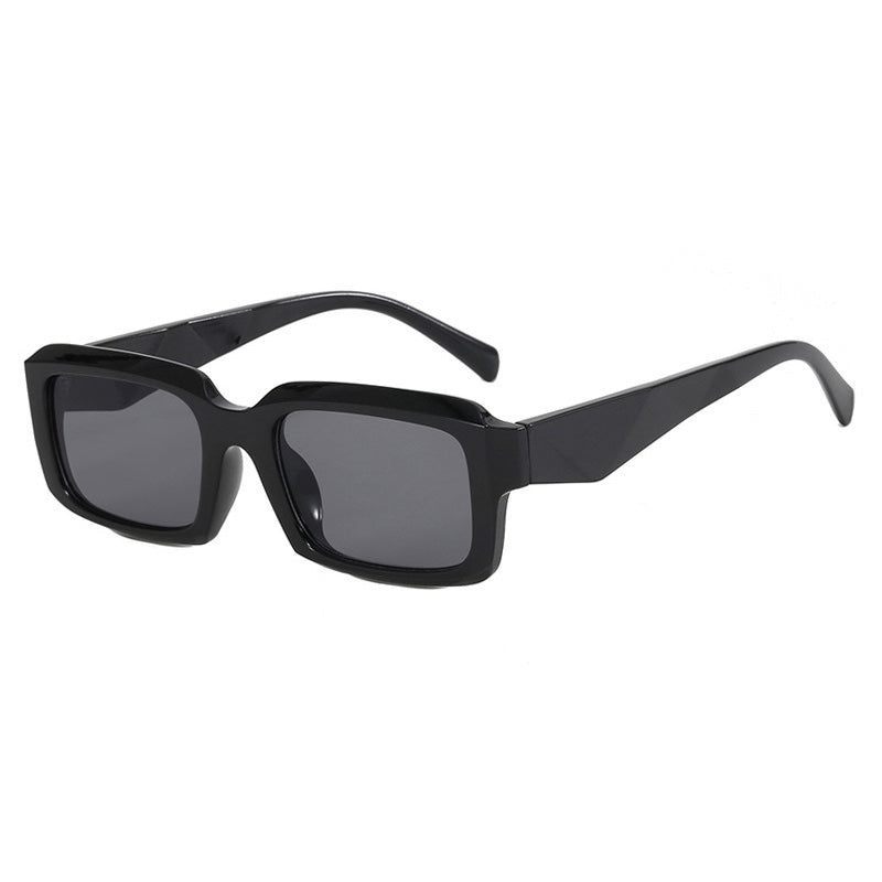 Retro Vintage Hipster Thick Rectangle Tinted Sunglasses