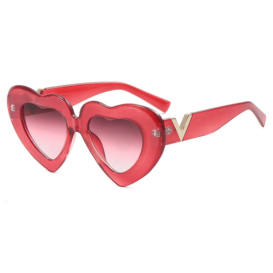Women Heart Lovely Cute Sunglasses