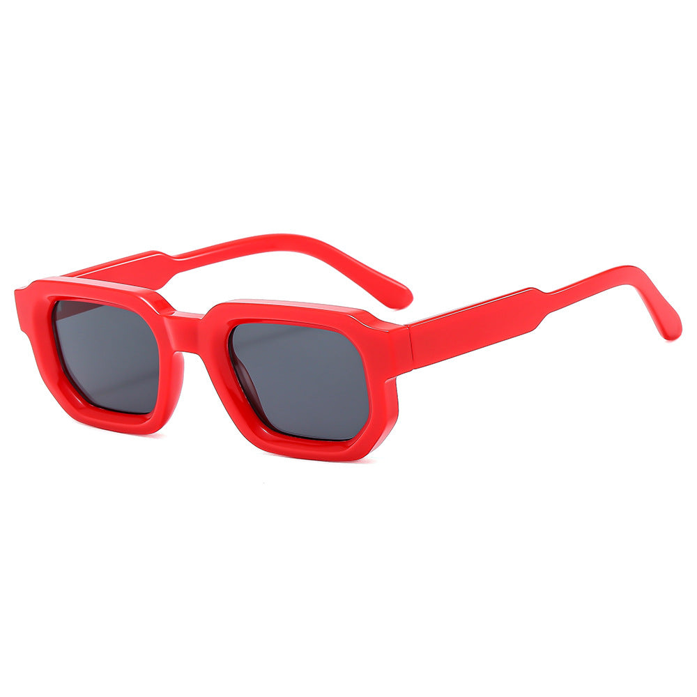 Retro Thick Square UV400 Gradient Outdoor Vacation Sunglasses