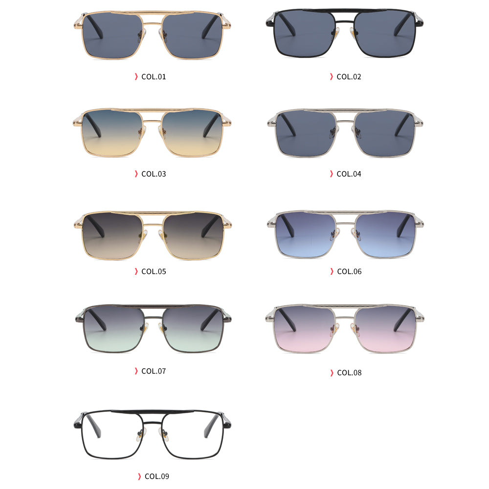 Fashion Metal Frame Gradient Shades Sunglasses