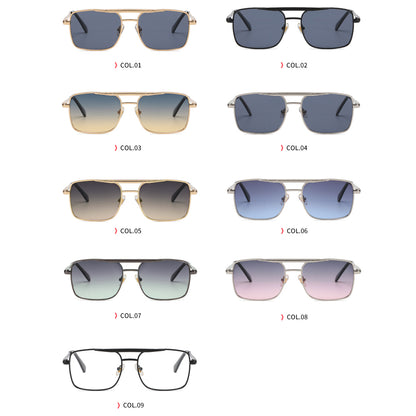 Fashion Metal Frame Gradient Shades Sunglasses