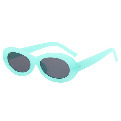 Retro Plastic Small Oval Sunglasses