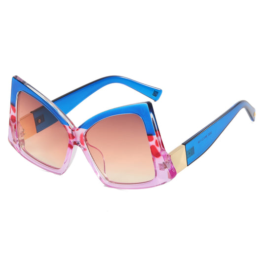 Square Butterfly Oversized Shades Sunglasses