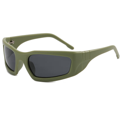 Rectangle Narrow Frame Outdoor Polarized Sunglasses