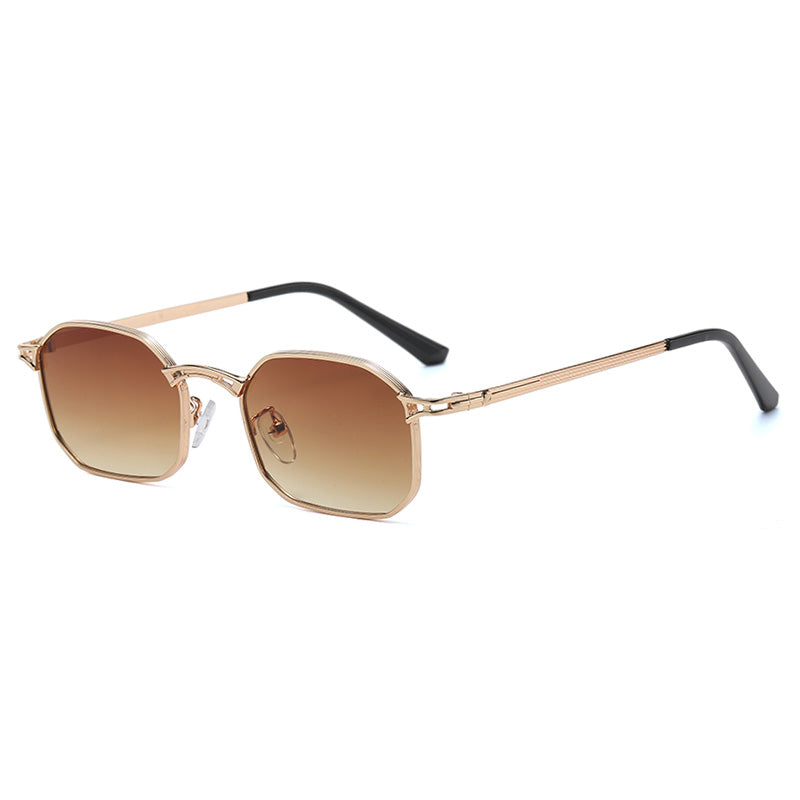 Classic Small Rectangle Metal Frame Sunglasses